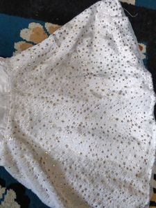 White Colour Party Frock