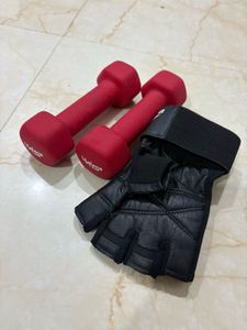 1kg Dumbbells & Gloves Set
