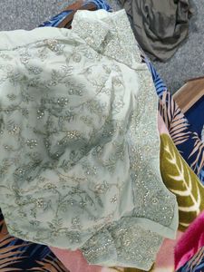 Elegant Embroidered Indian Saree