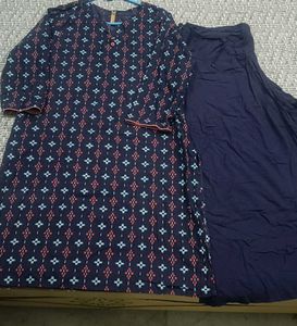 Women&#39;s Navy Blue Kurta Set