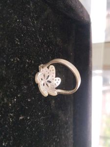 Blue Flower Silver Ring