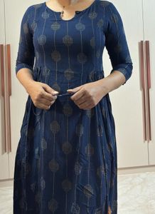 Elegant Blue Printed Kurta