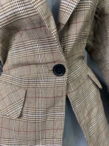 Stylish Plaid Blazer coat