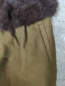 Y2k Fur And Buckle Detail Pocketed Mini Skirt