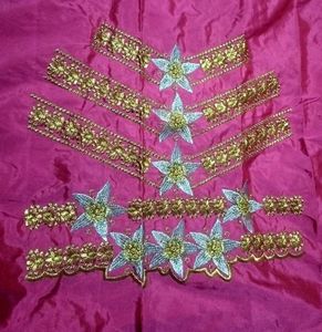 Pink star design  unstitched Blouse Piece