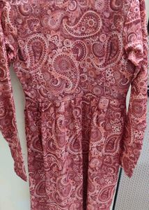 Paisley Print rust long kurti