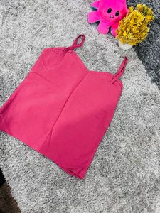 Pink Strappy Tank Top