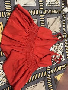 Red Sleeveless Top