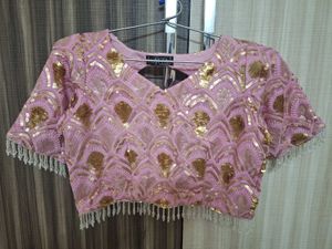 Pink Ruffle Ethnic Gown