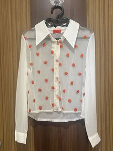 Strawberry Sheer Top