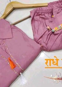 (MtoXXL P)Embroidered A-Line Kurti With Dhoti Pant
