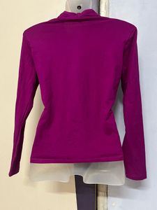 Pintrest Magenta Wrap Front Top