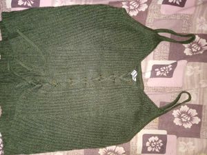 Green Knit Tank Top