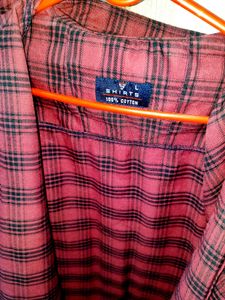 A Red Colour Casual Shirt