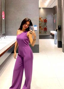 purple+pinkish jump suit