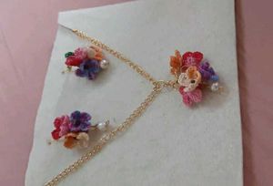 Crochet Jewellery Set Available Only In Cash