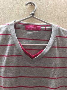 Grey Striped Top