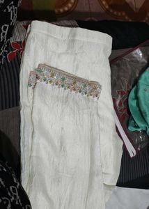 Anarkali Suit And Pant With Contrance Dupatta