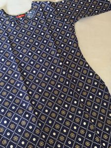 Navy Blue A Line kurti