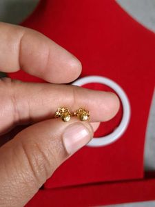 Stud Earrings Gold 22crt