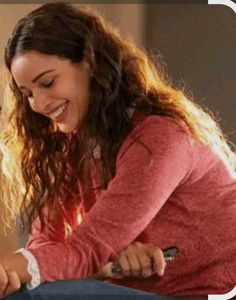 Red Long Sleeve Top with Lace Cuffs