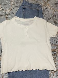 Straight Leg Jeans With Top