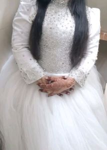 Full Diamond Work Christian Style Gown