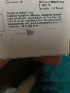 apple adotor with 1yr garranty.
