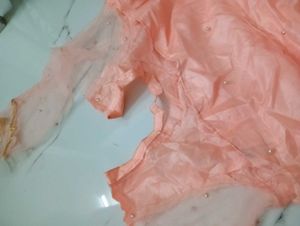Pink Net Long Frock