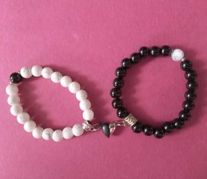 Magnetic Couple Bracelets - Black & White