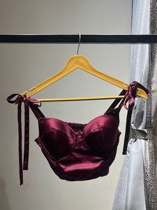 Burgundy Corset Top