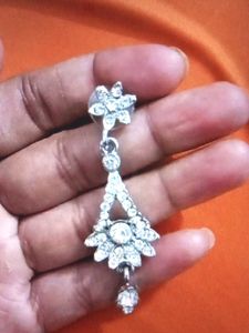 Sparkling Crystal Flower Dangle Earrings