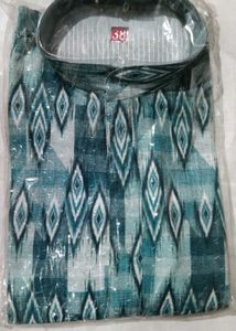 Blue Patterned Kurta - Size 38