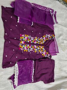 Embroidery Dupatta Set