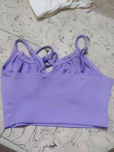 Pretty Lavender Crop Top