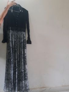 Long One Piece Black &amp; White Colour