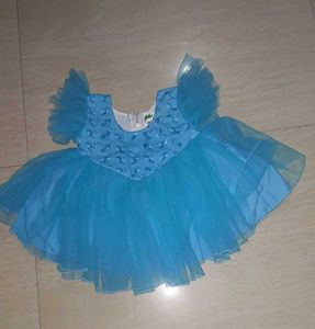 Elegant Sky Blue Embellished Evening Gown