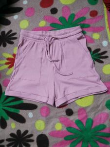 Solid Women Pink Shorts
