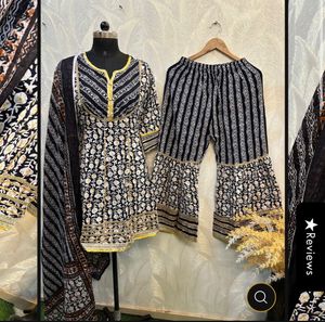 COTTON PEPLUM GARARA SET