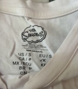 FOREVER 21 x THE SIMPSONS white cropped top