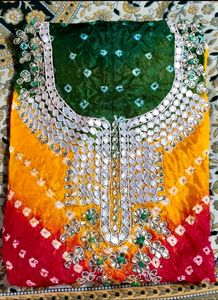 unstitched bandage pary wear kurti pant Dupatta se