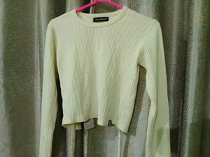 Ribbed Long Sleeve Crop Top