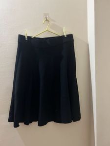 Ajio Top &amp; Black A-Line Midi Skirt