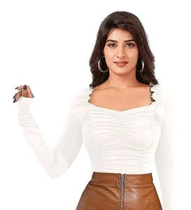 Chic White Long Sleeve Top