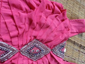 Coral Embellished Dress