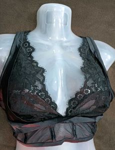 Lace silk🖤40D Detail Bra