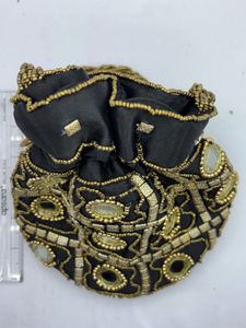 Elegant Beaded Drawstring Purse