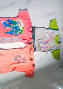 Kids Girls T-Shirt Pank Of 3