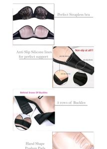 Women Push-up Heavily Padded Strapless Bra