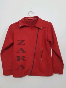 Zara Red Velvet Jacket